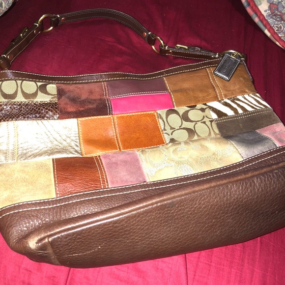 Coach Holiday Leather/Suede Hobo Tote - Picture 2 of 5